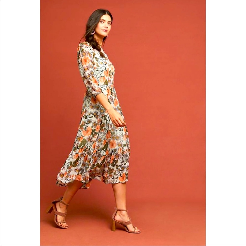 New Anthropologie Meadow Rue Espalier dress size S